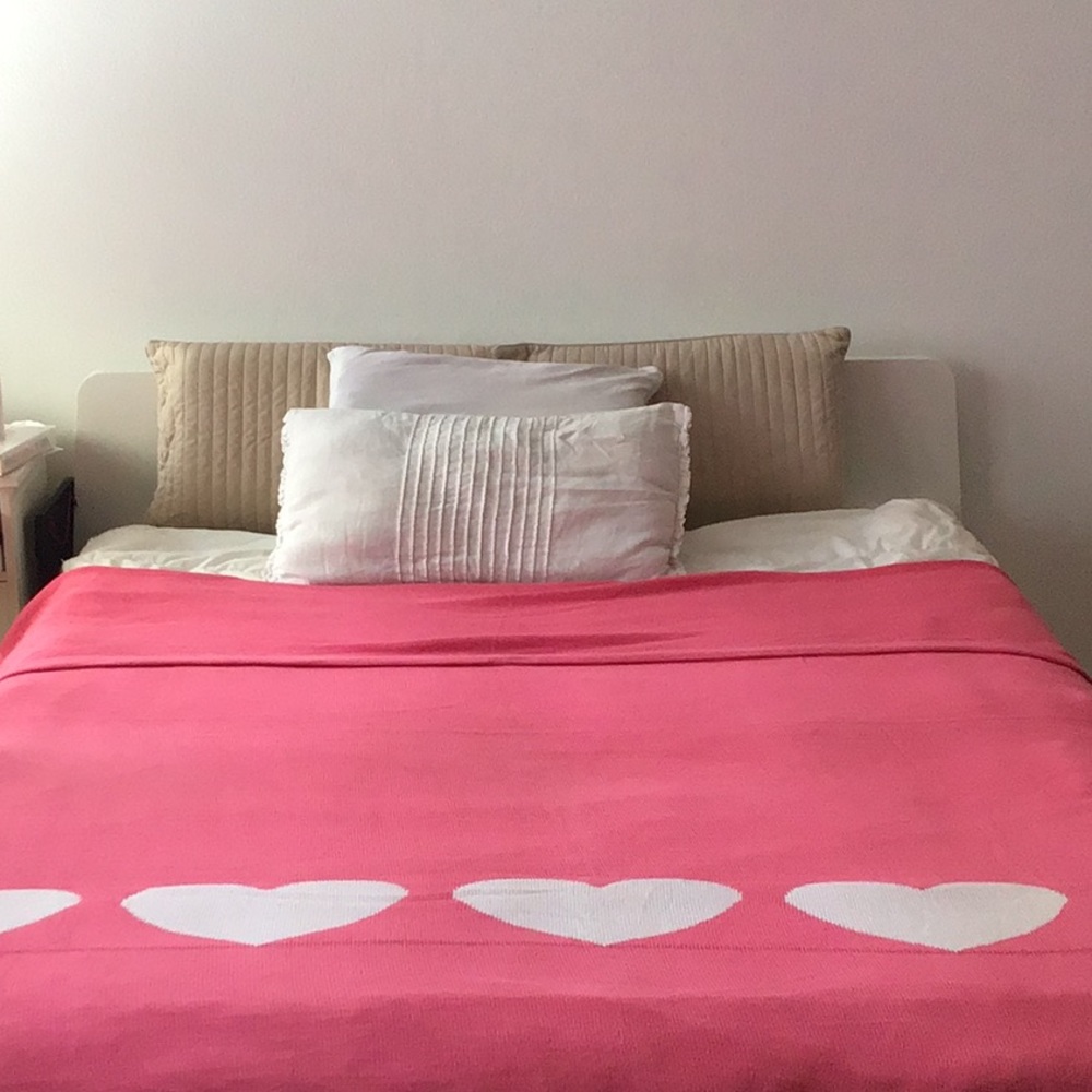 Pink Knit Throw